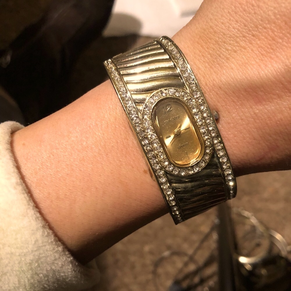 Cici & Faye Embellished cuff watch